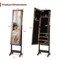Costway Jewelry Mirrored Cabinet Armoire Organizer Storage Box with Stand Christmas Gift Black/White/Coffee/Brown